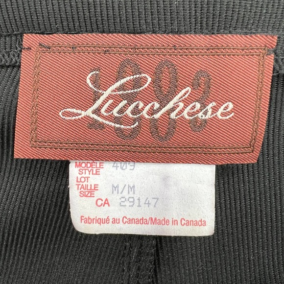 Lucchese Womens Size M Black Pants Suede Front Stretch Panel Back Front Zip LONG - Picture 9 of 11